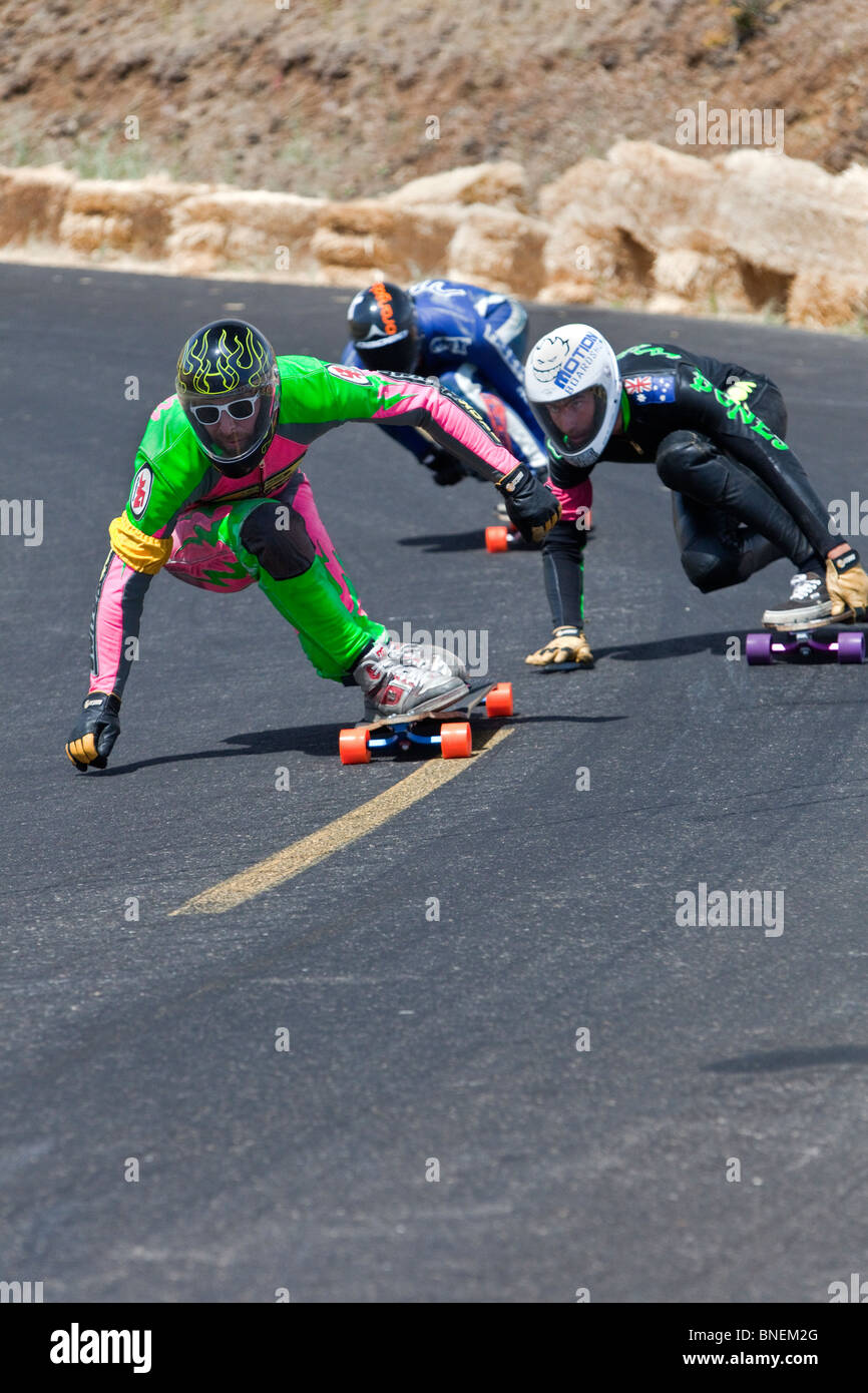 Skateboarders competing, IGSA  World Cup Series. Stock Photo