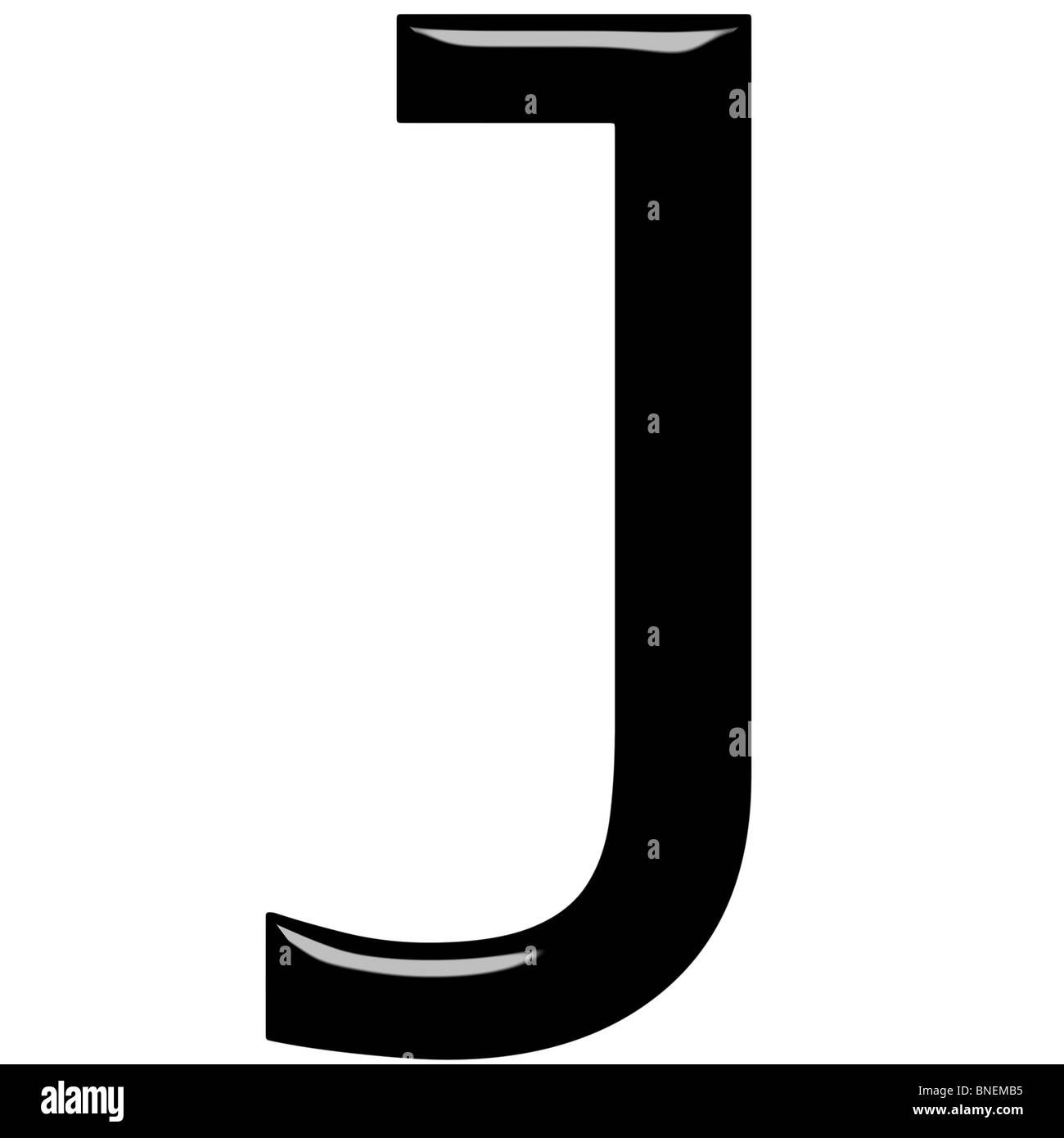 3d letter J Stock Photo