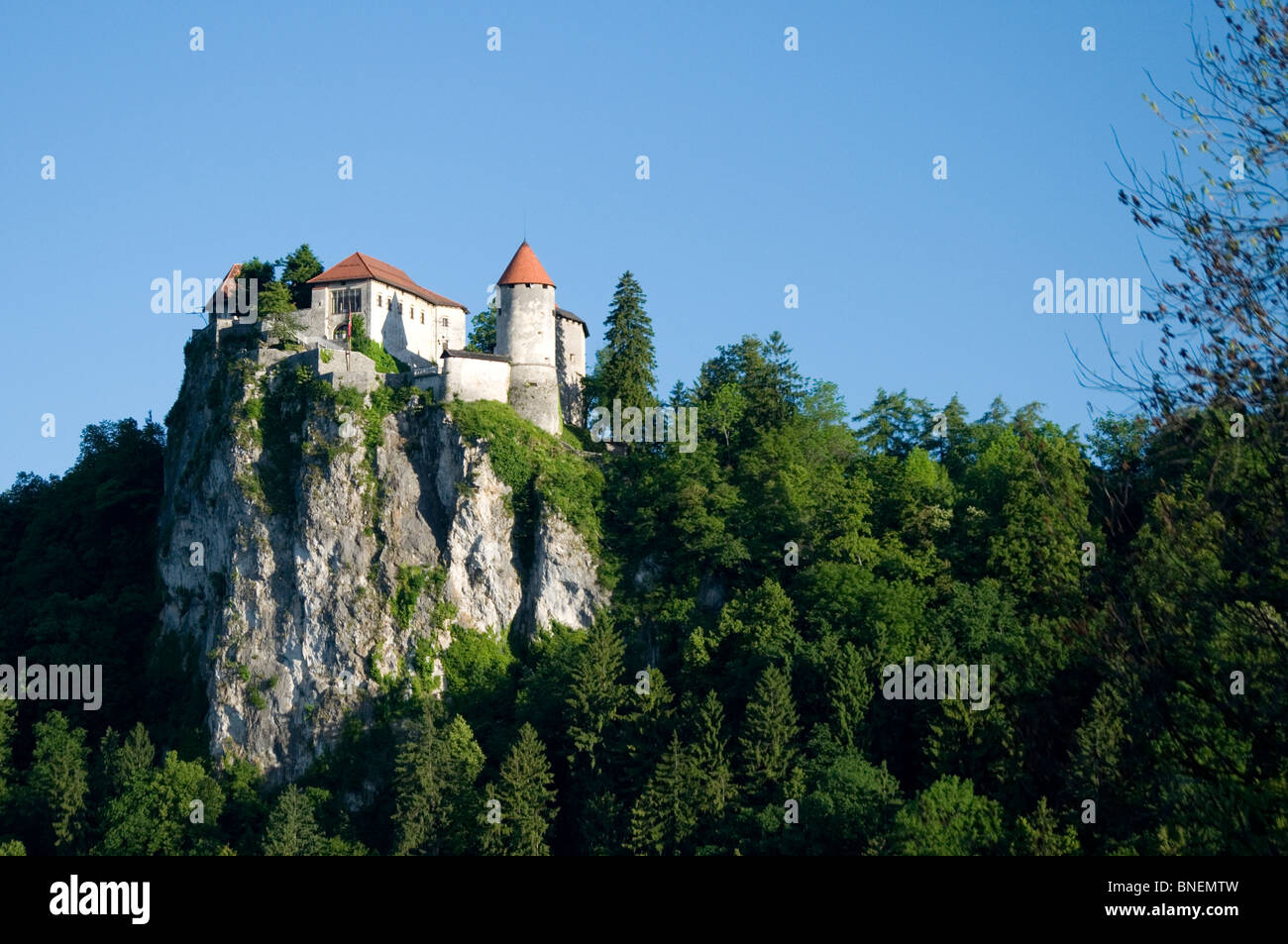 Castle at Bled, Slovenia, Central Europe Stock Photo