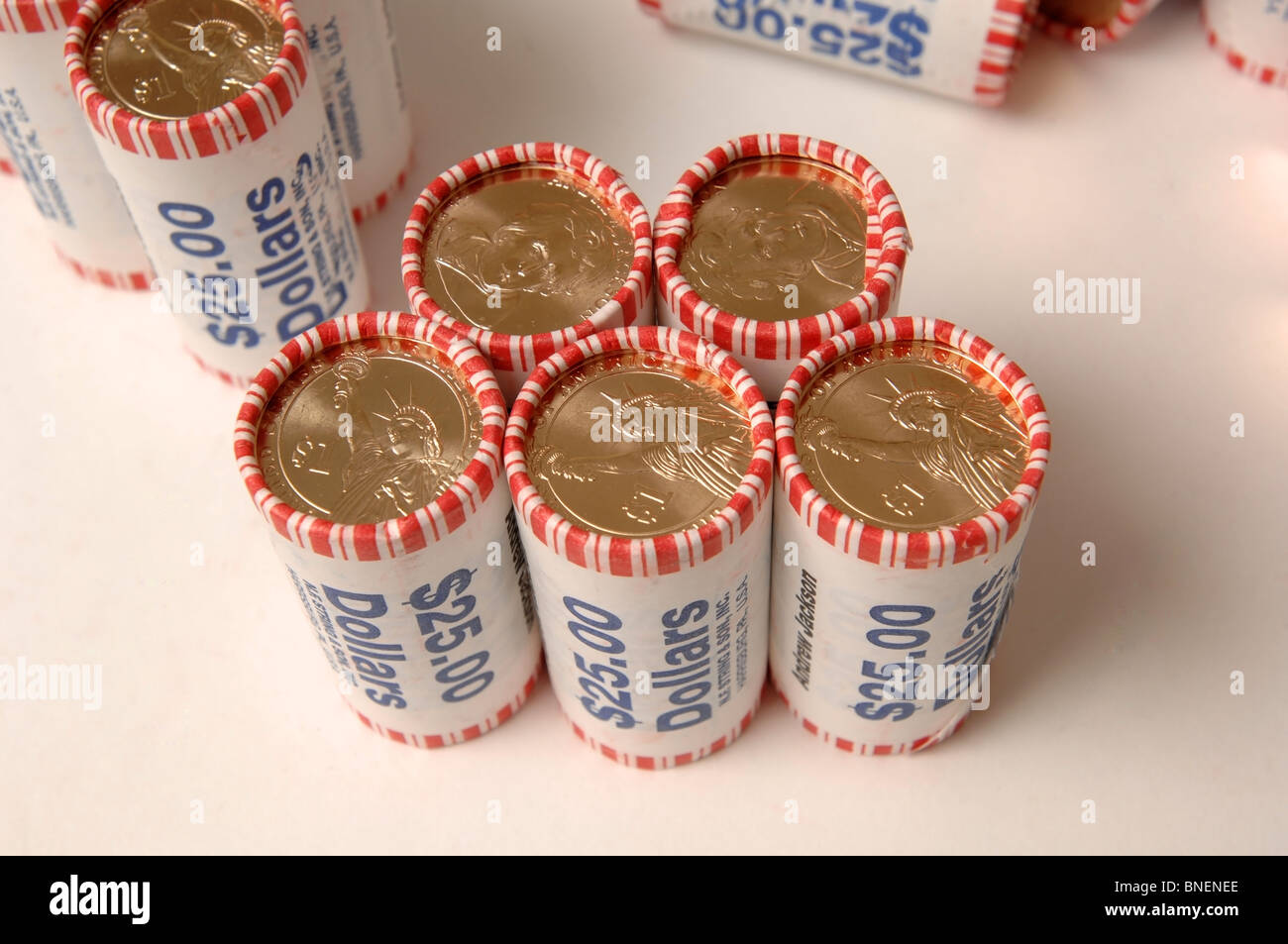 American Dollar Coins, direct from the US Mint, rolled in 25 rolls