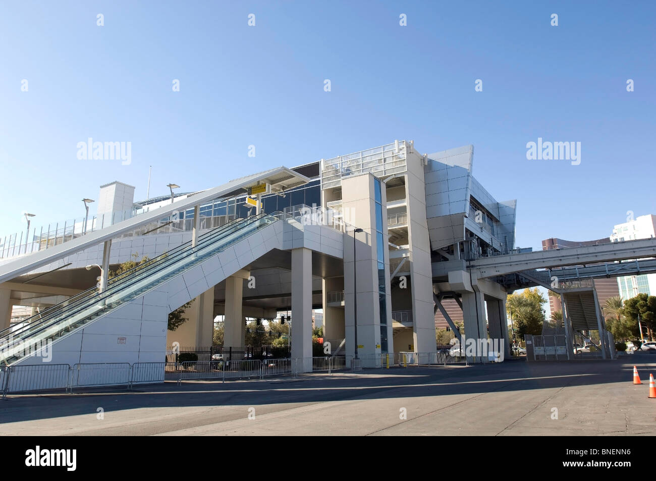 Monorail station in Las Vegas stop at the Convention Center Stock Photo