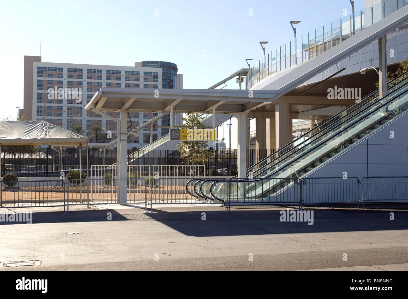 Monorail station in Las Vegas stop at the Convention Center Stock Photo