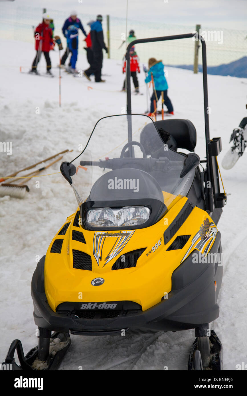 snowmobile ski doo at peak ski resort queenstown Stock Photo