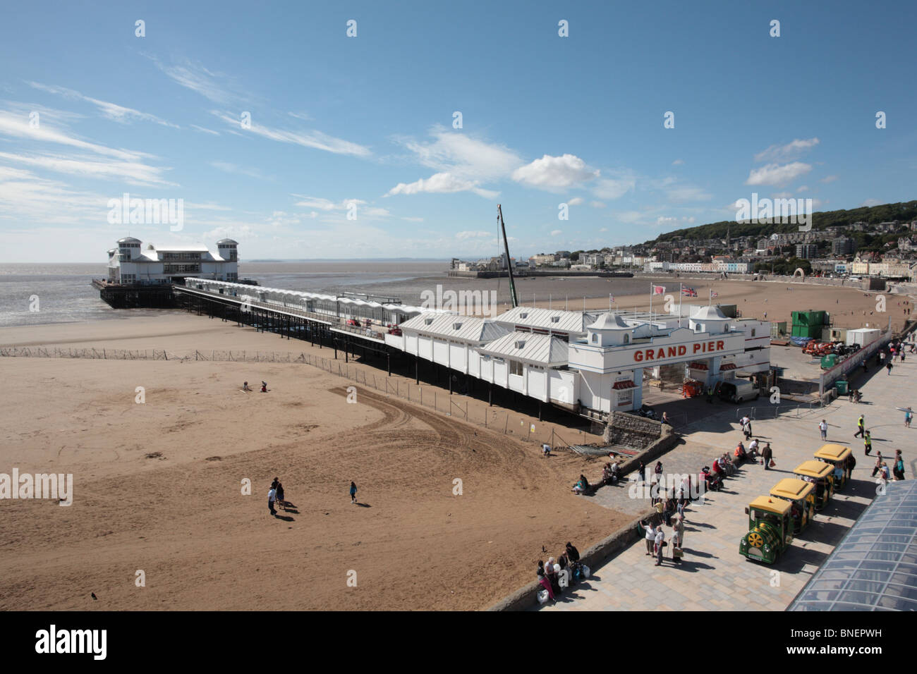 The rebuilt Grand Pier, Weston-Super-Mare Stock Photo