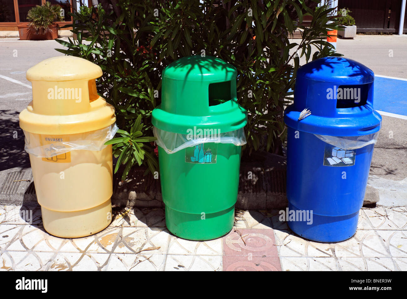 Spanish recycling bins spain hires stock photography and images Alamy