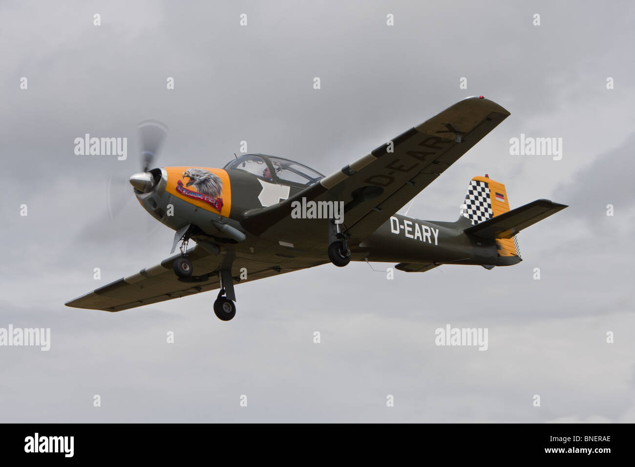 Focke-Wulf FWP-149D, reg. D-EARY, at Breighton Stock Photo