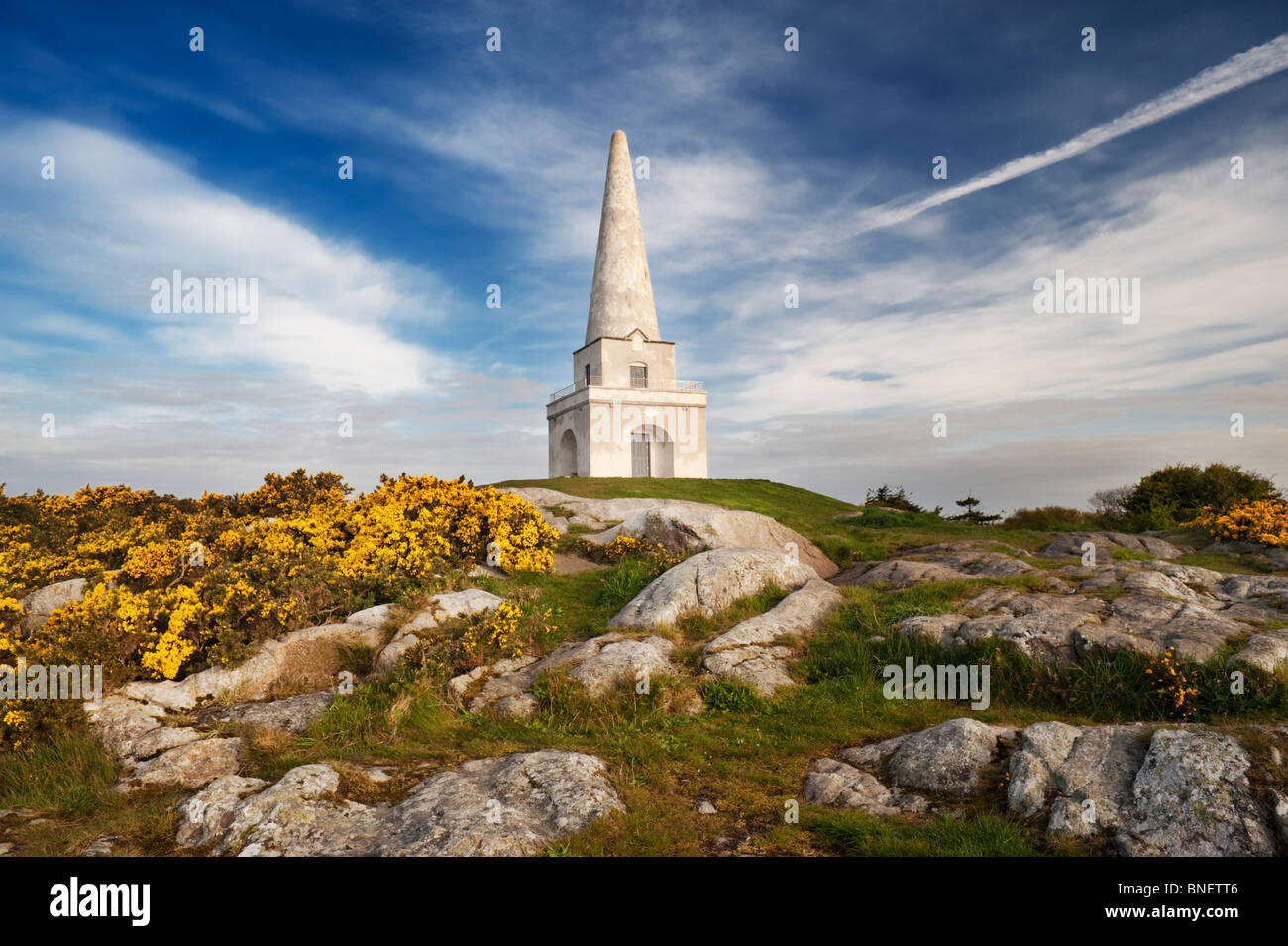 The obelisk on Killiney Hill, Dublin, Ireland Stock Photo