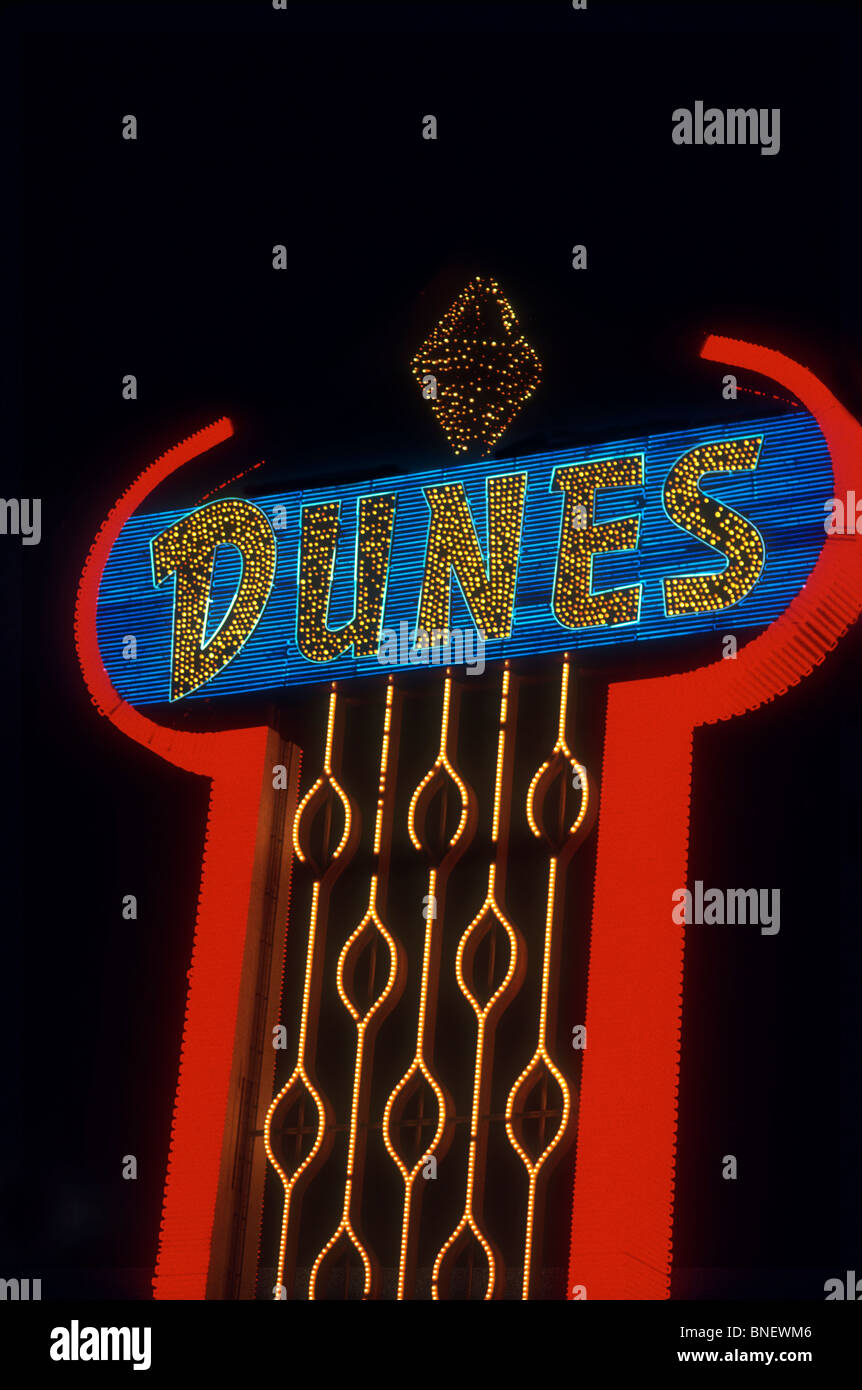 Dunes sign Las Vegas Nevada Stock Photo