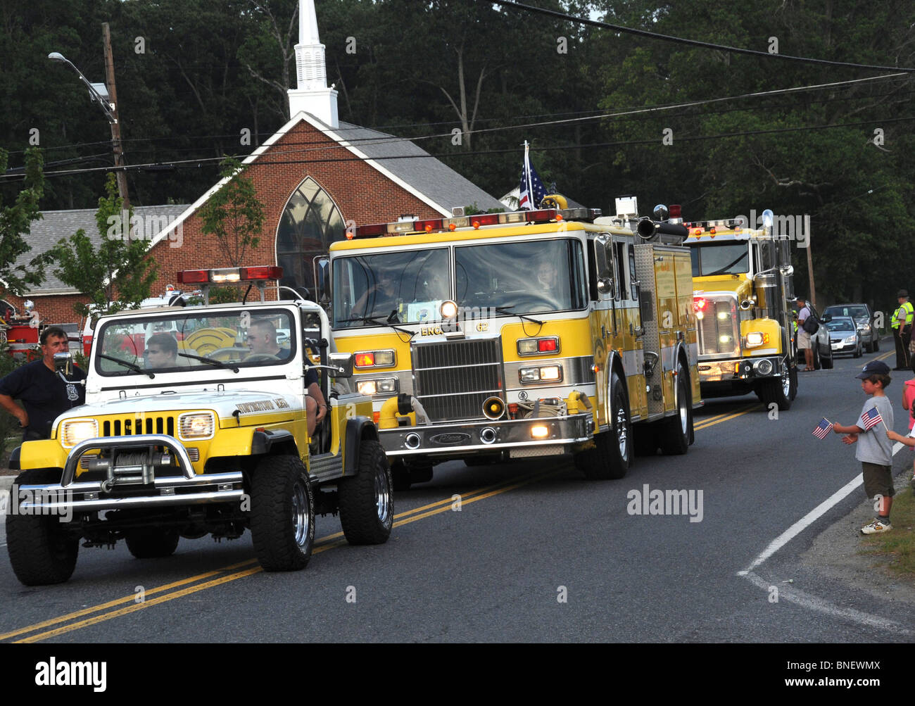 Deale Volunteer Fire Department held a parade in the community of Deale  with fire trucks from Deale and surrounding areas Stock Photo - Alamy