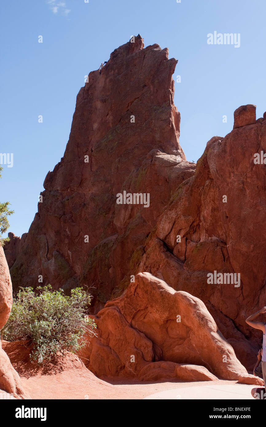 Rock formation in Garden of the Gods Colorado Springs Stock Photo
