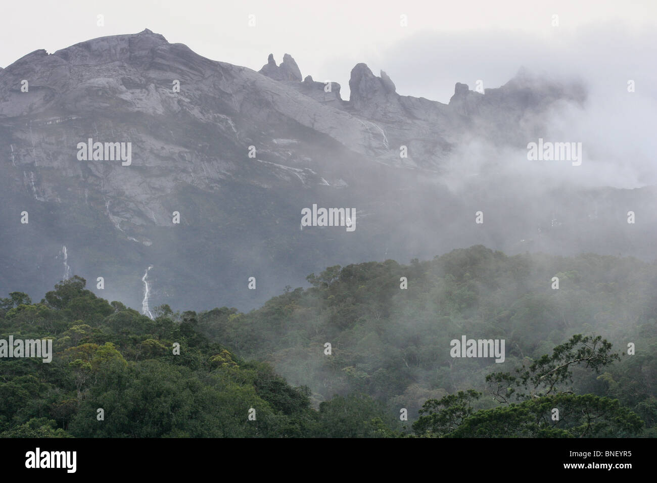 View of Mount Kinabalu, Sabah, Malaysia Stock Photo