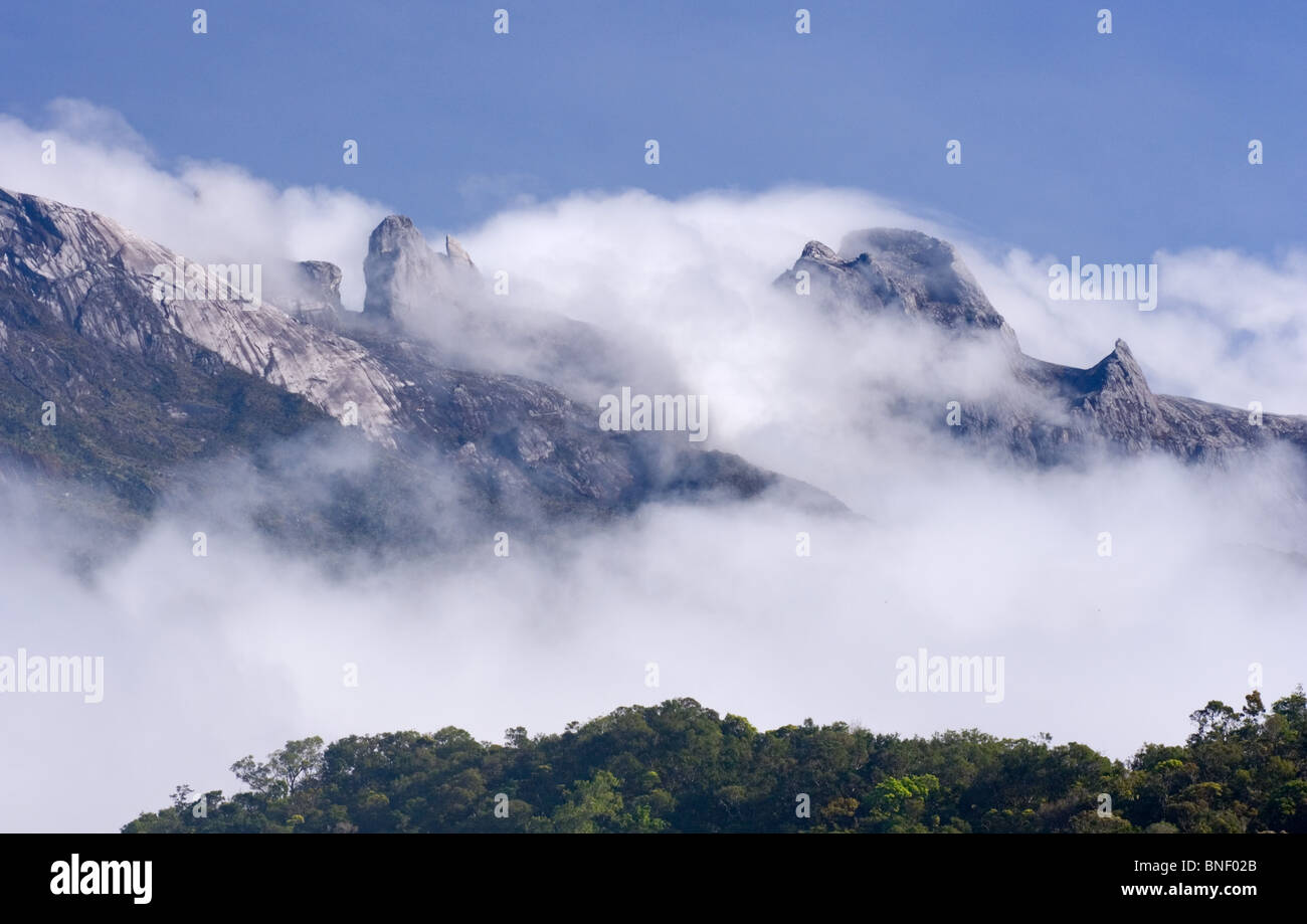 View of Mount Kinabalu, Sabah, Malaysia Stock Photo