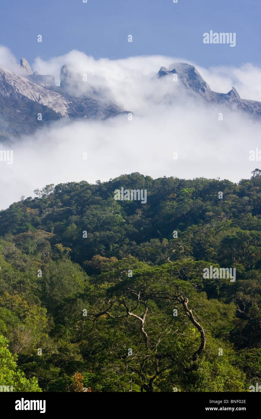 View of Mount Kinabalu, Sabah, Malaysia Stock Photo