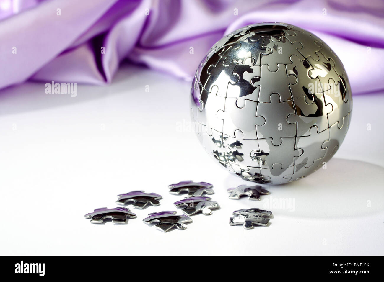 Globe puzzle Solution Stock Photo Alamy