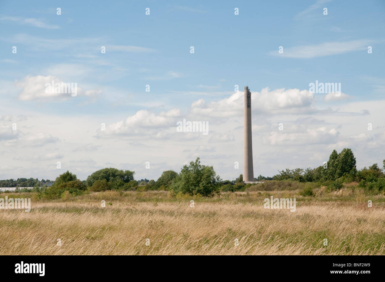The iconic Lift Testing Tower in Northampton, Northamptonshire. Stock Photo