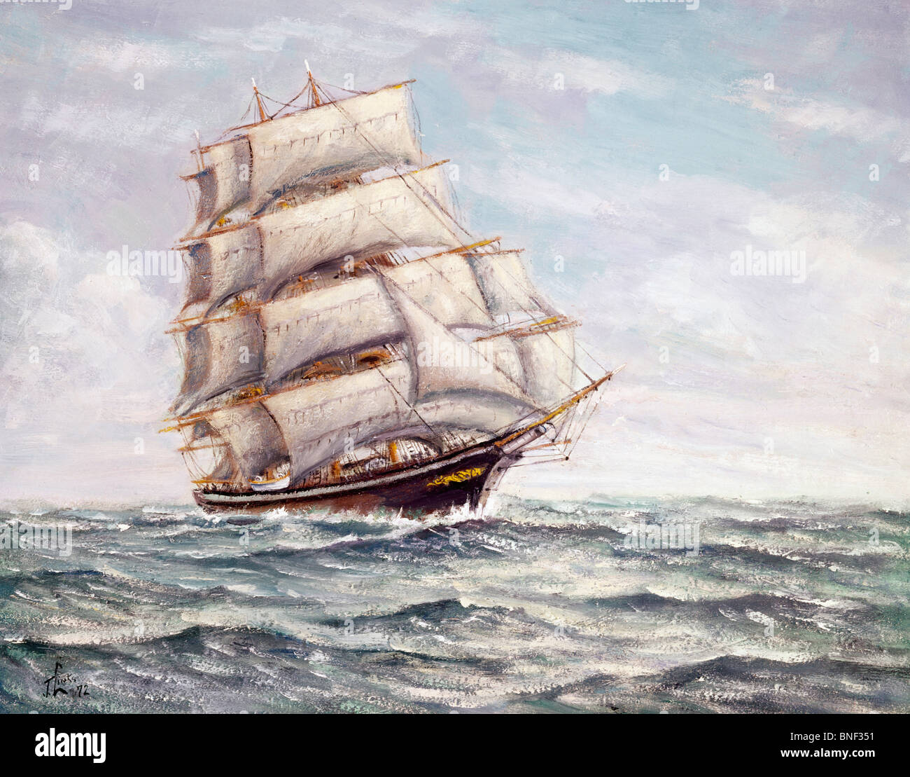 Into the Wind by J.H. Moerman Stock Photo