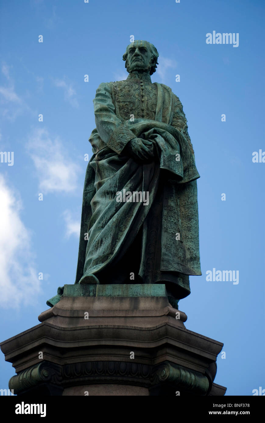 Statue to William Ewart Gladstone (British Prime Minister) in Shandwick Place, Edinburgh, Scotland. Stock Photo