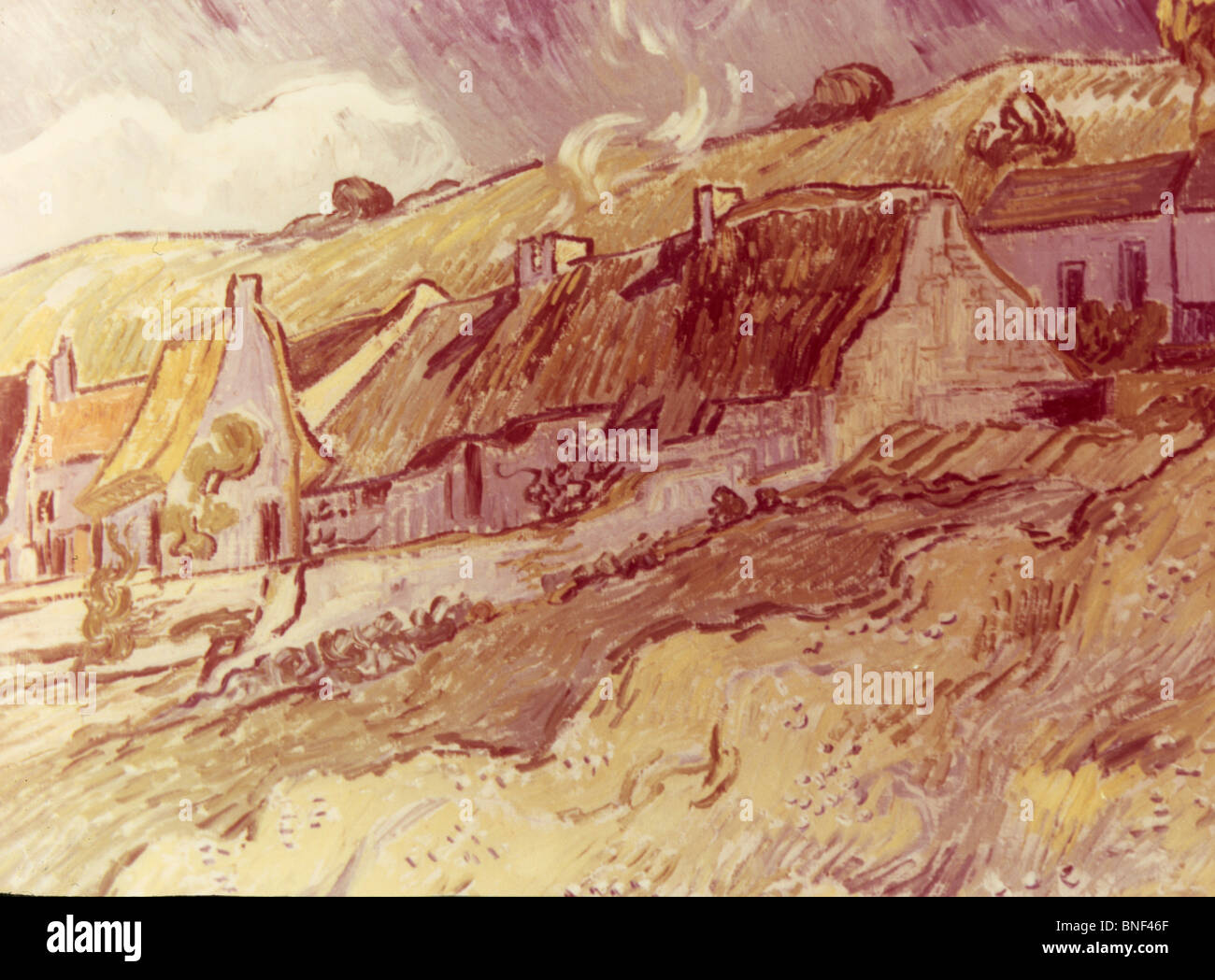 Huts in Auvers by Vincent van Gogh, 1890, 1853-1890 Stock Photo