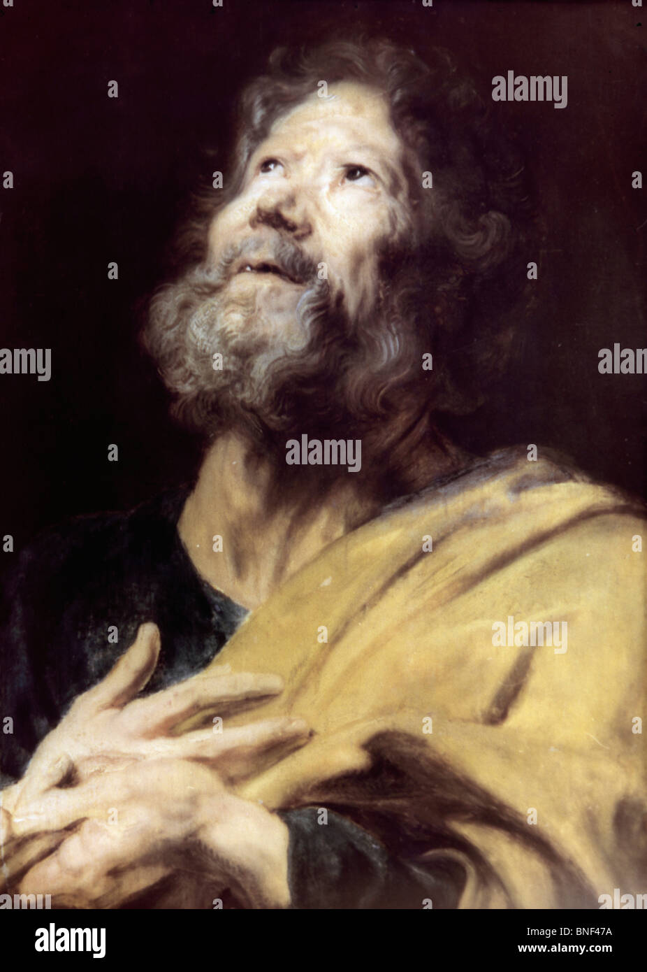 Apostle Peter by Anthony van Dyck, oil on canvas, circa 1617, 1599-1641, Russia, St. Petersburg, The Hermitage Stock Photo