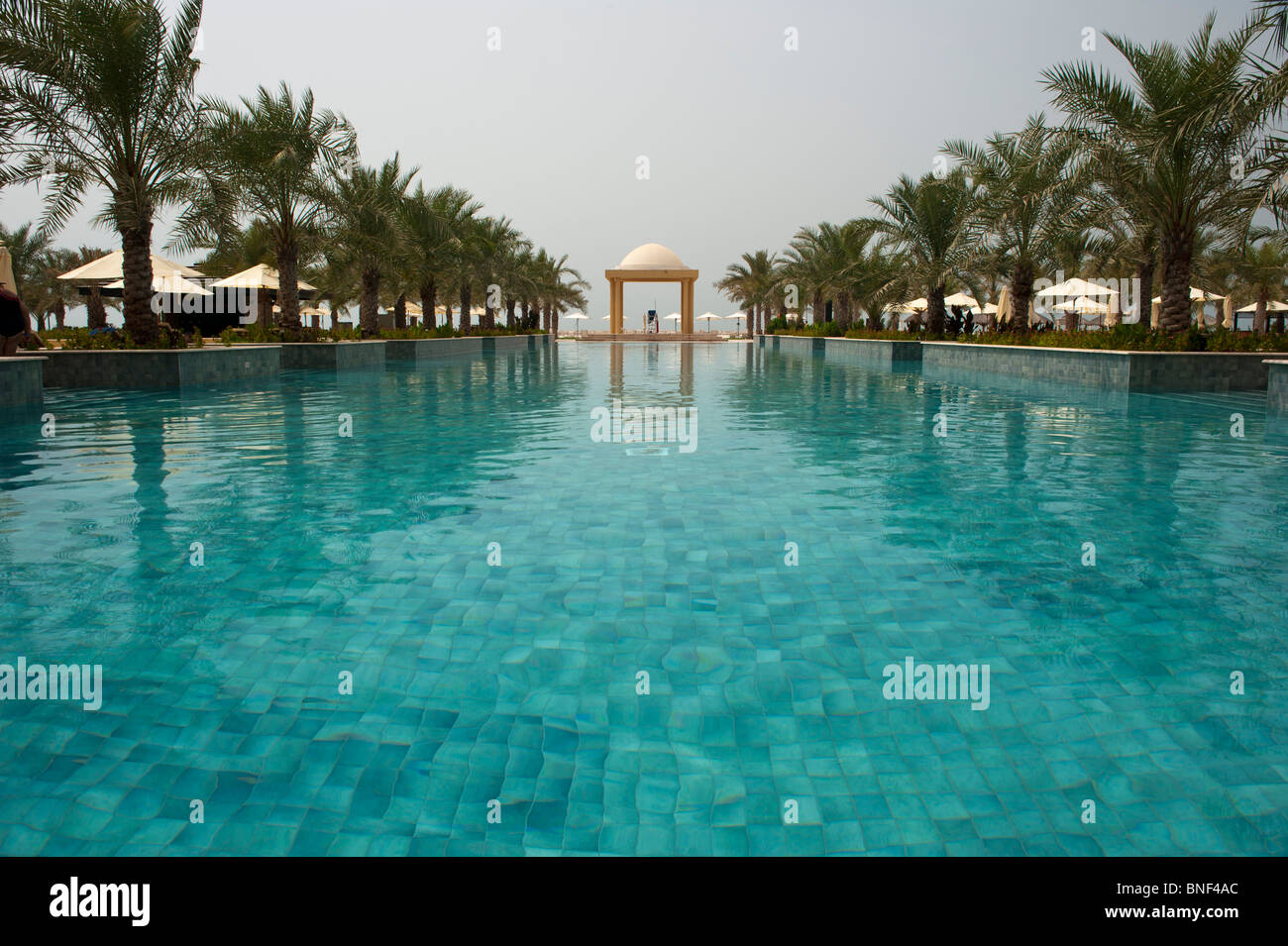 Hilton Resort Ras Al Khaimah swimming pool, UAE Stock Photo