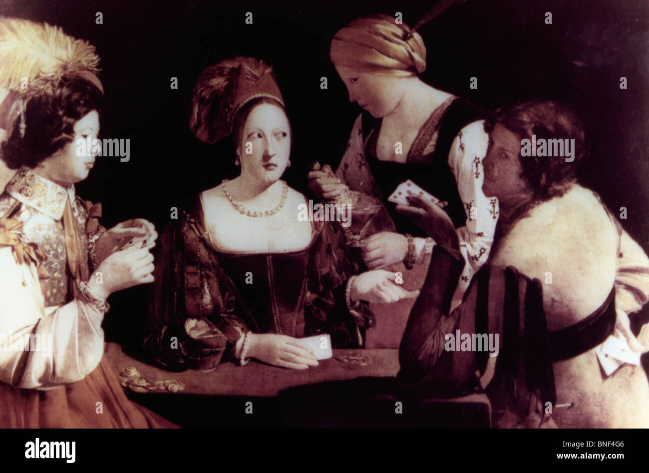 The CardSharp with the Ace of Diamonds by de La Tour oil on