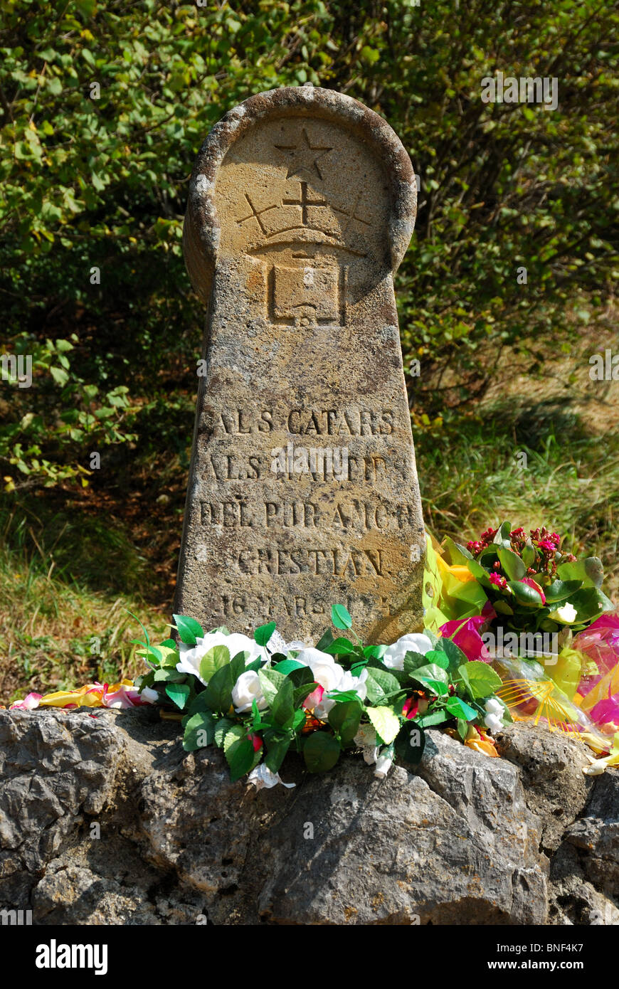 Montsegur - Monument to 220 Cathar Martyrs Burned Alive Here In 1244