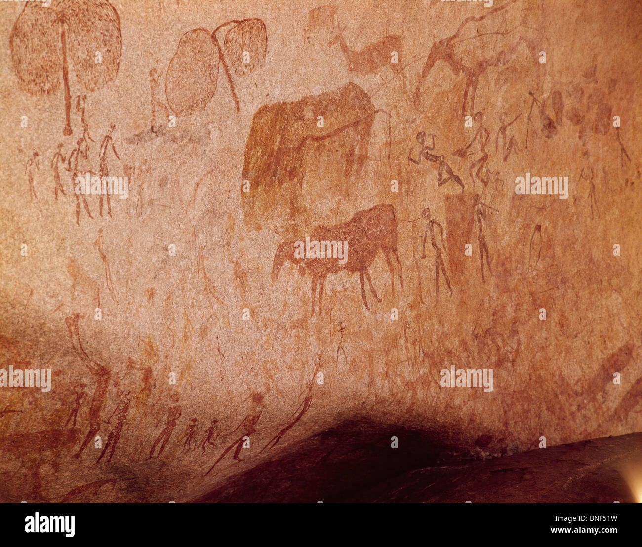 Rock Painting  Prehistoric Art Stock Photo