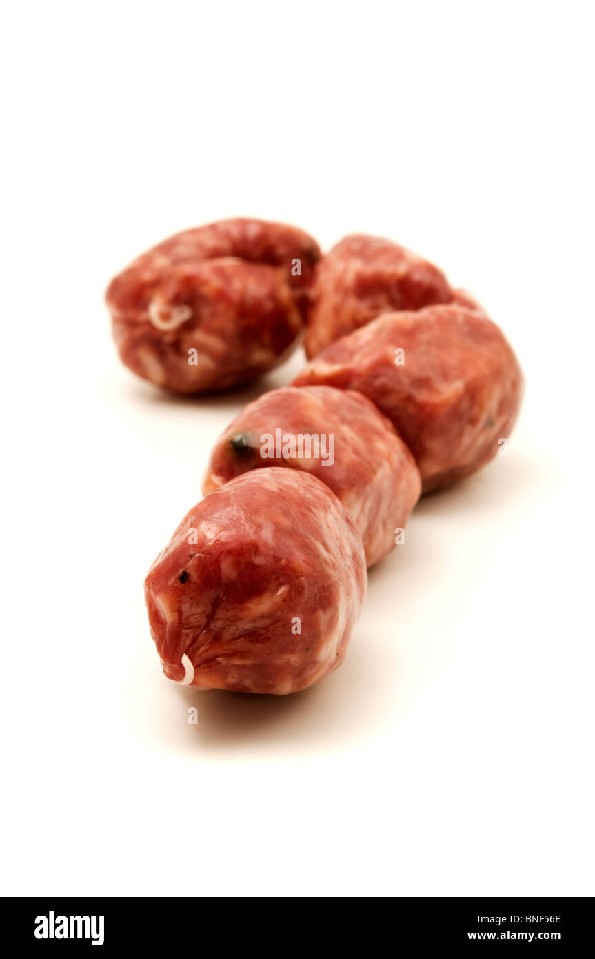 Traditional salami from the Abruzzo region, Italy Stock Photo