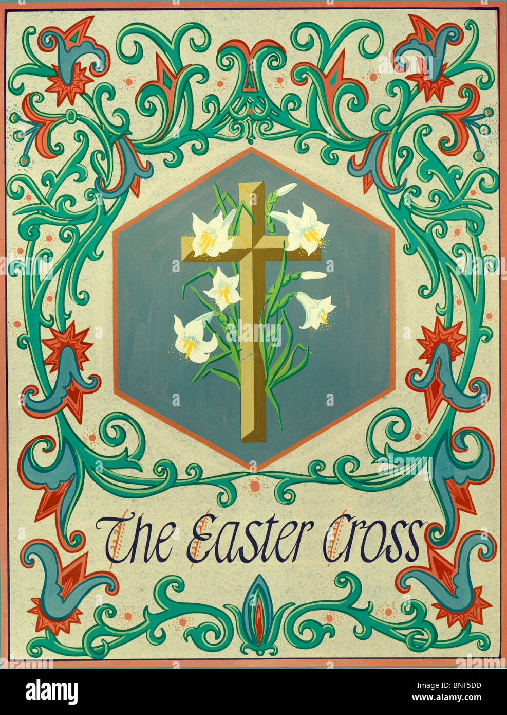 The Easter Cross by Roberto Tapelloni, 20th Century Stock Photo