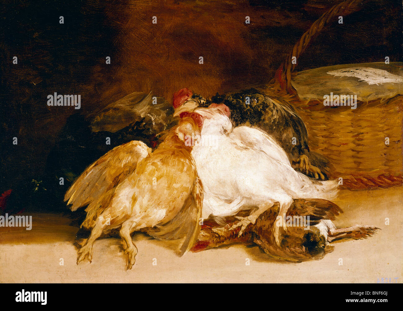 Spain, Madrid, Museo del Prado, Dead Chickens by Francisco Goya, (1746-1828) Stock Photo