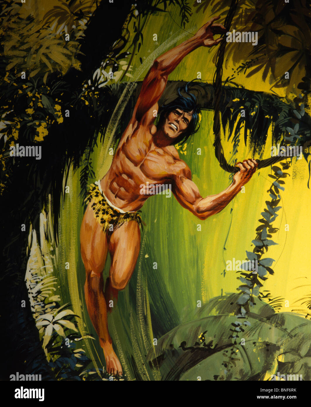 Tarzan in jungle Stock Photo - Alamy