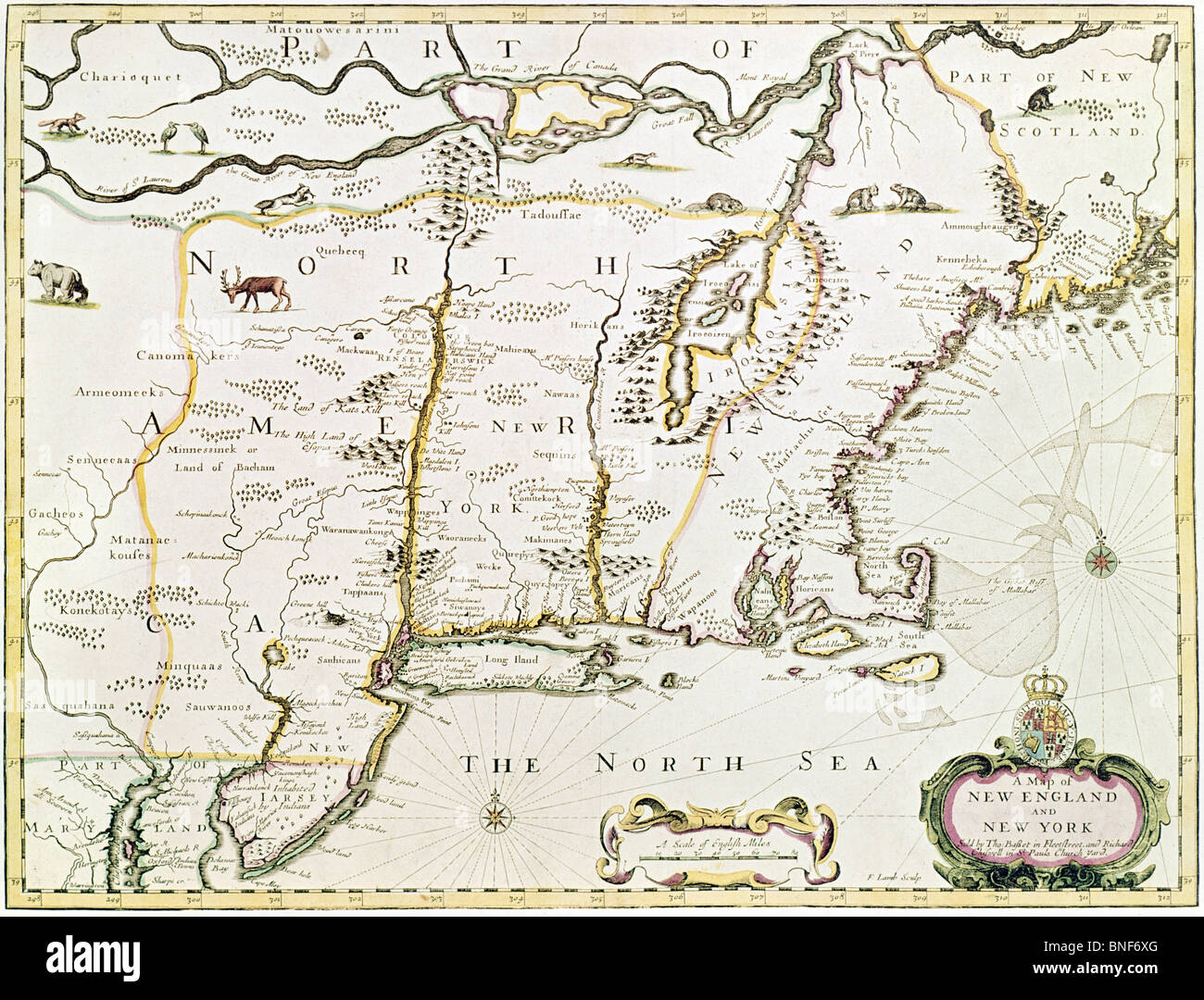 New England and New York, 1676, Maps