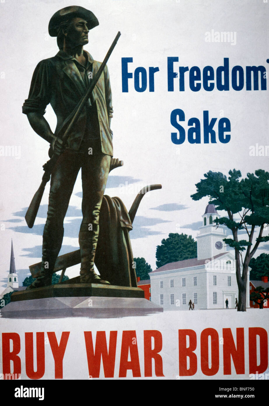 World War II - For Freedom's Sake, Buy War Bonds, Poster Stock Photo