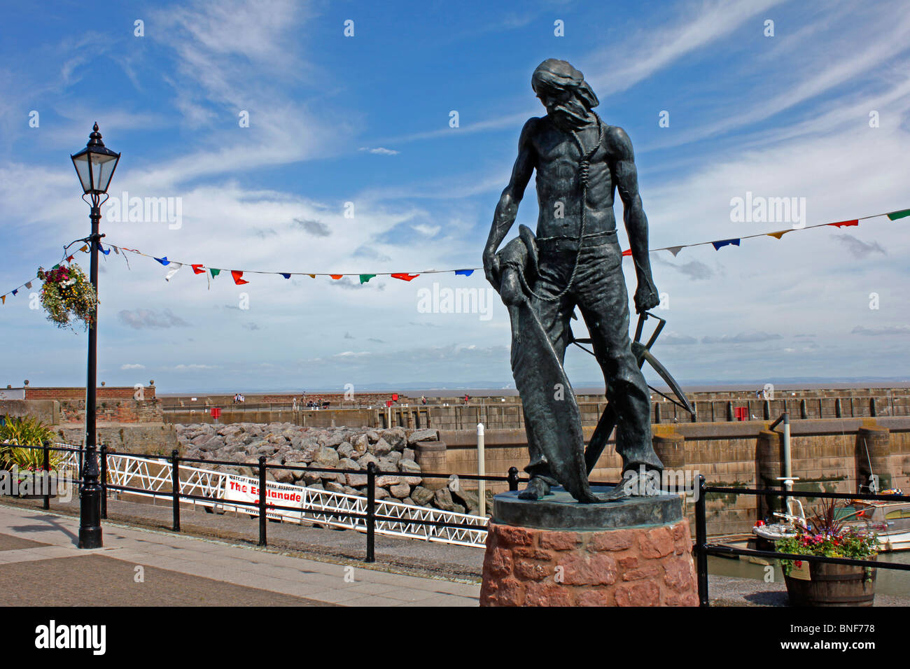 Bronze statue of the Ancient Mariner depicted in the poem by Samuel