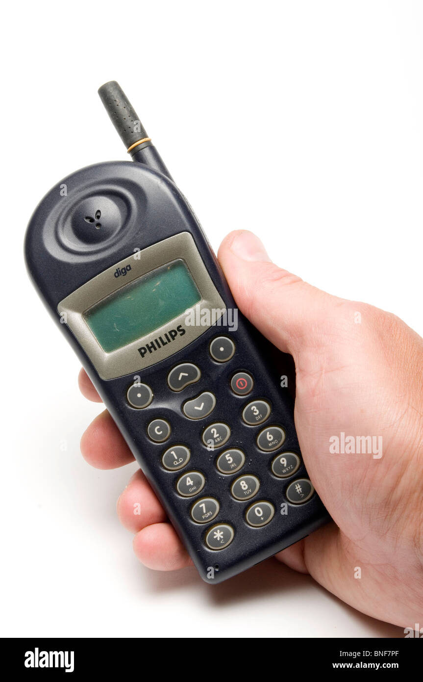 old mobile phone phones cell cellphones cellphone retro fashion fashioned  style design style Stock Photo - Alamy