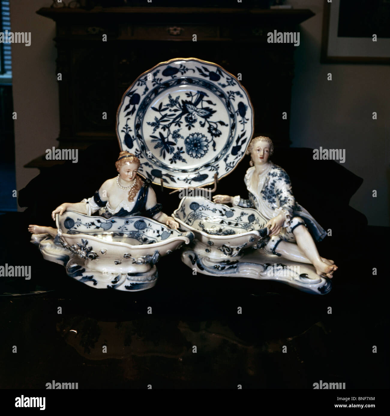 China, Royal Meissen Dresden  Antiques-Housewares Stock Photo
