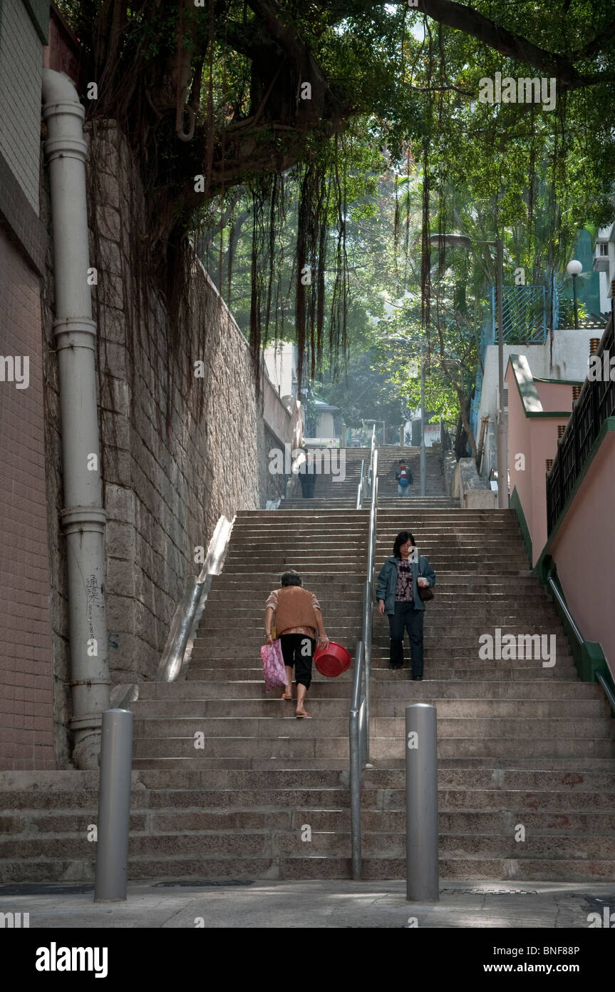 Hong Kong,  Tai Ping Shan Street in Sheung Wan Stock Photo