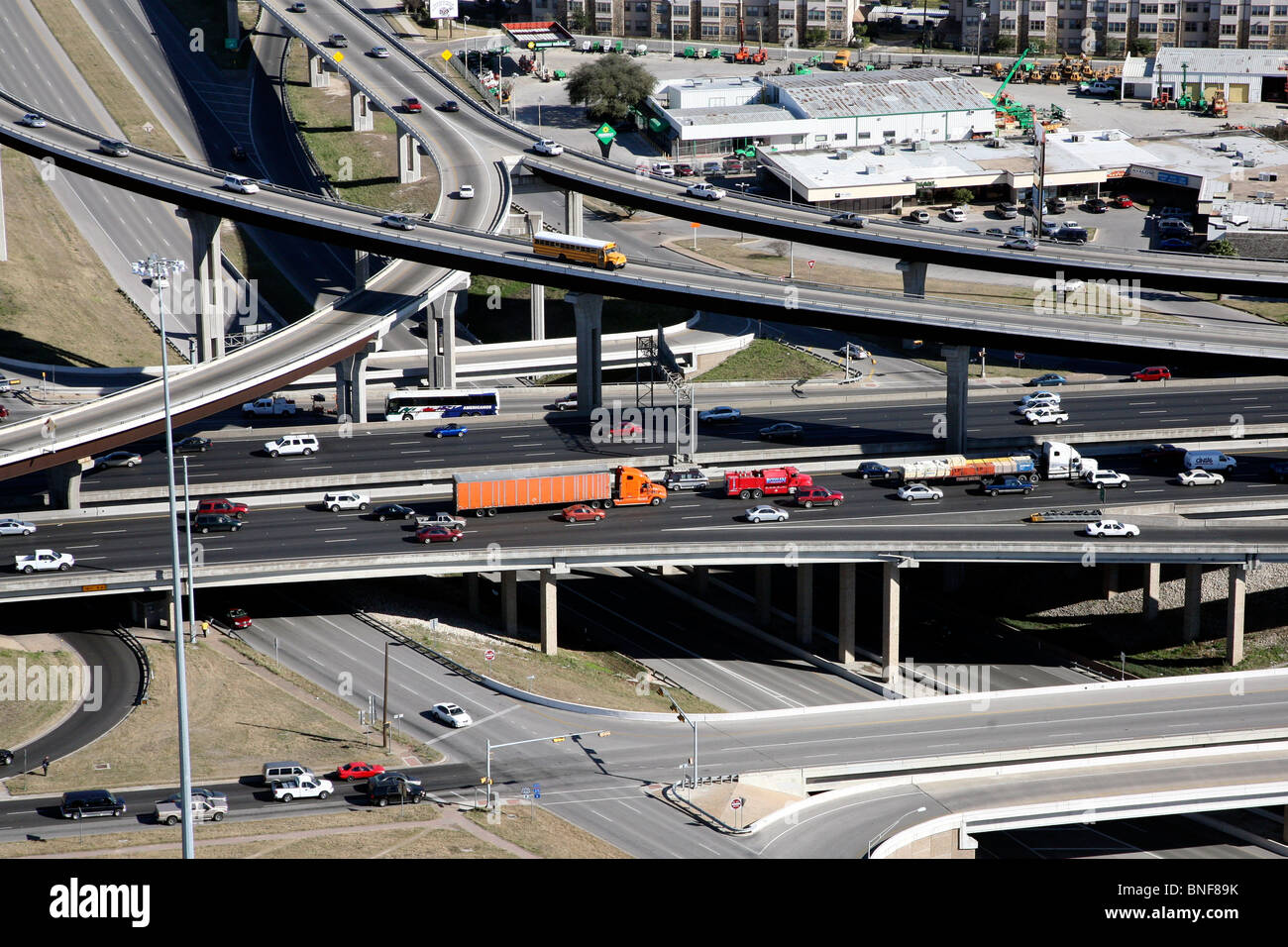 USA, Texas, Austin, Elevated roads Stock Photo Alamy