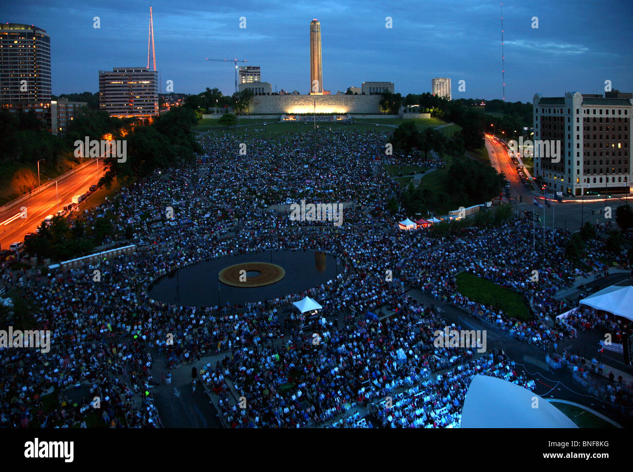 USA, Missouri, Kansas City, Celebration at Union Station Stock Photo