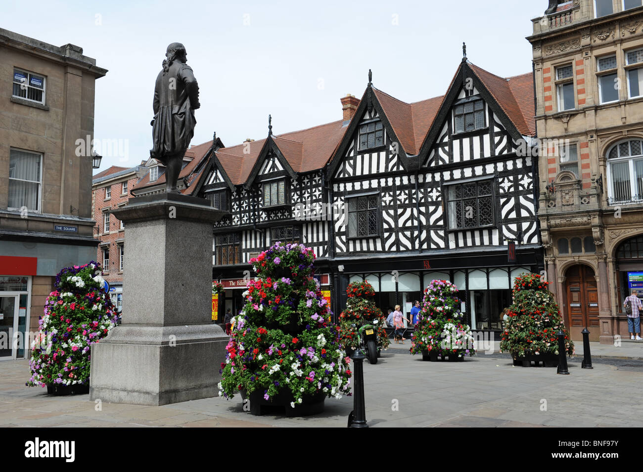 Shrewsbury The Square Shropshire England Uk Stock Photo Alamy