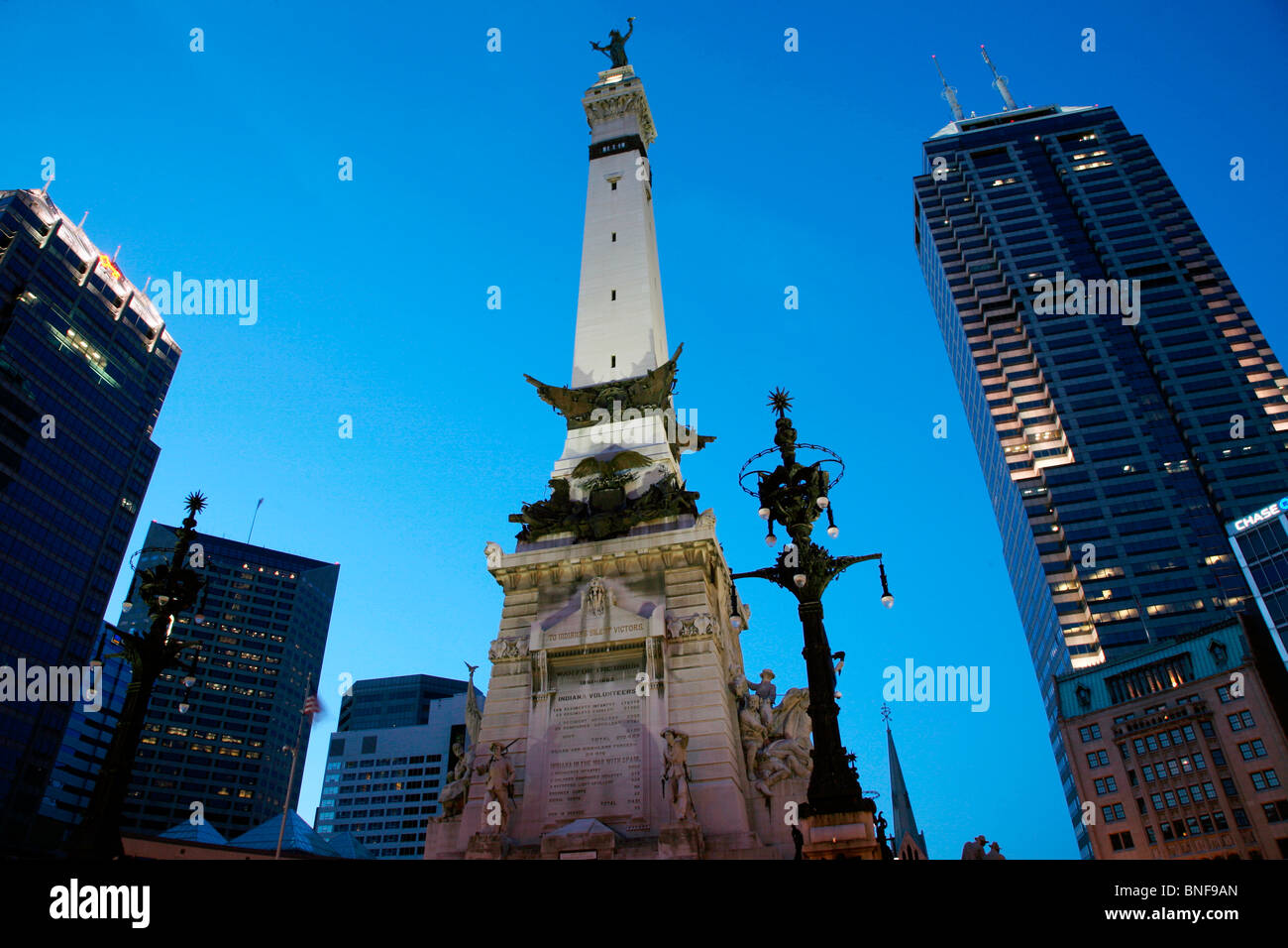 USA, Indiana, Indianapolis, Indiana Soldiers and Sailors Monument Stock