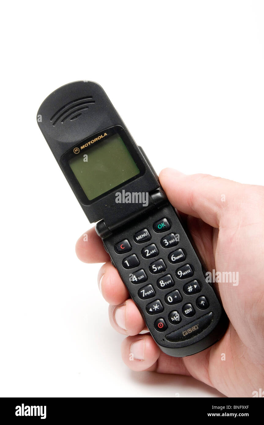 old mobile phone phones cell cellphones cellphone retro fashion fashioned style design style Stock Photo
