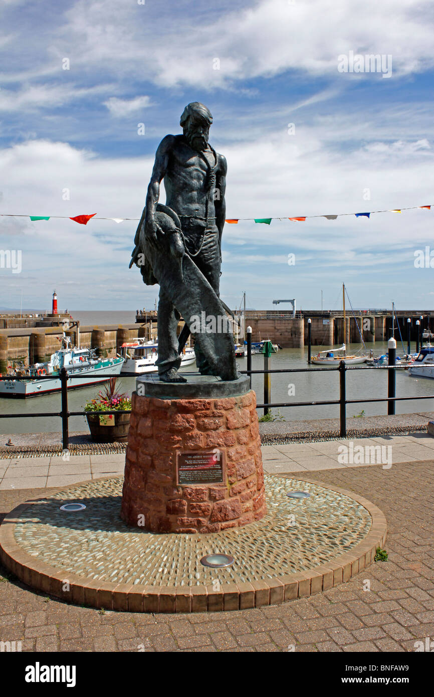 Bronze statue of the Ancient Mariner depicted in the poem by Samuel