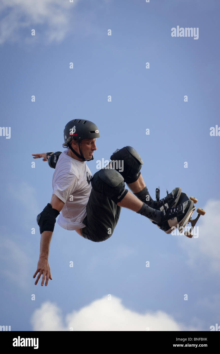 Professional Skater Tony Hawk in the Tony Hawk and friends Skateboarding  exhibition 2010 in Barcelona Stock Photo - Alamy