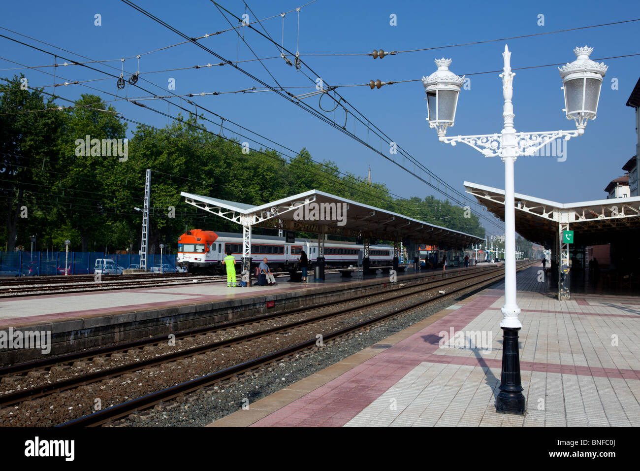 The railway station at Vitoria-Gasteiz, capital of the Basque region in Northern Spain Stock Photo