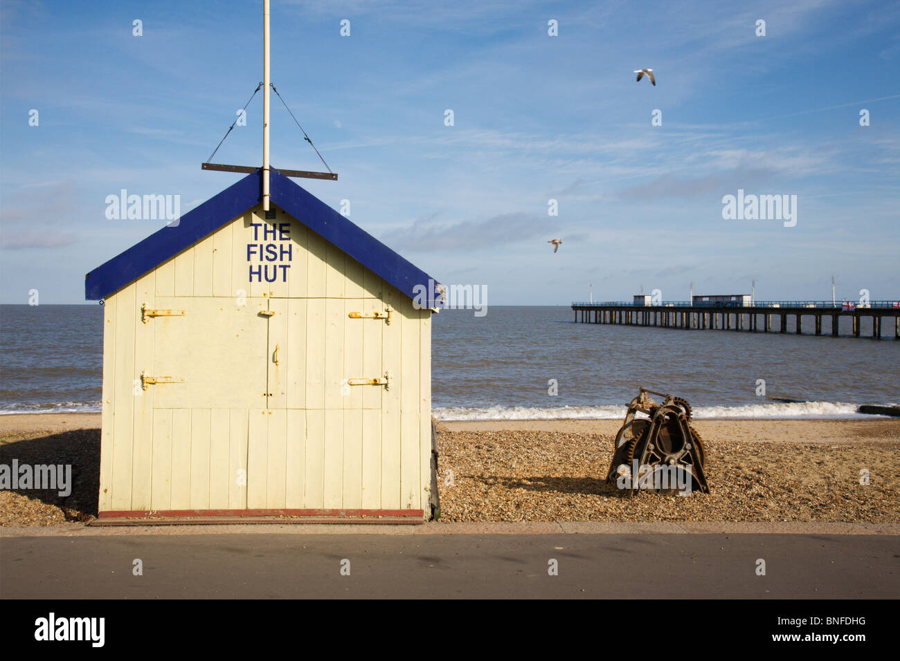 "The Fish Hut" on Felixstowe beach in Suffolk, England Stock Photo Alamy