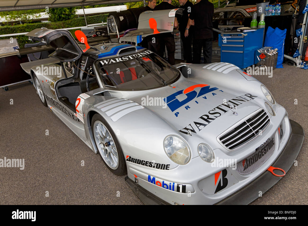 1998 Mercedes-Benz CLK LM in the paddock at the 2010 Goodwood