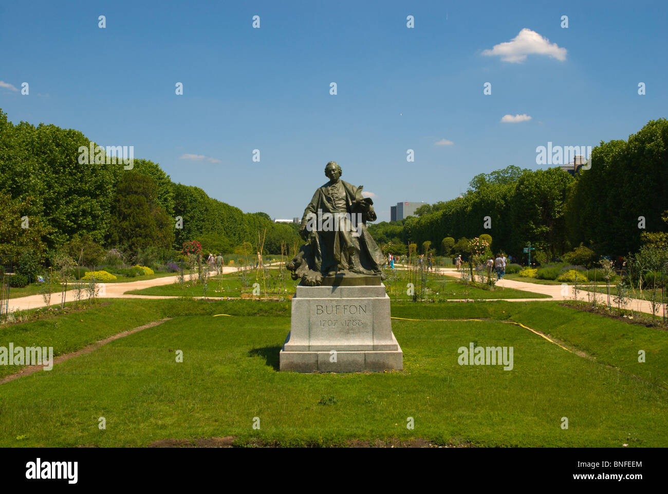 Buffon (a French Naturalist 1707-1778) statue Jardin des Plantes garden ...