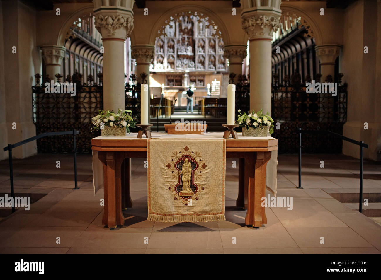 A small altar in the Cathedral of St. Peter, Schleswig, Germany Stock Photo