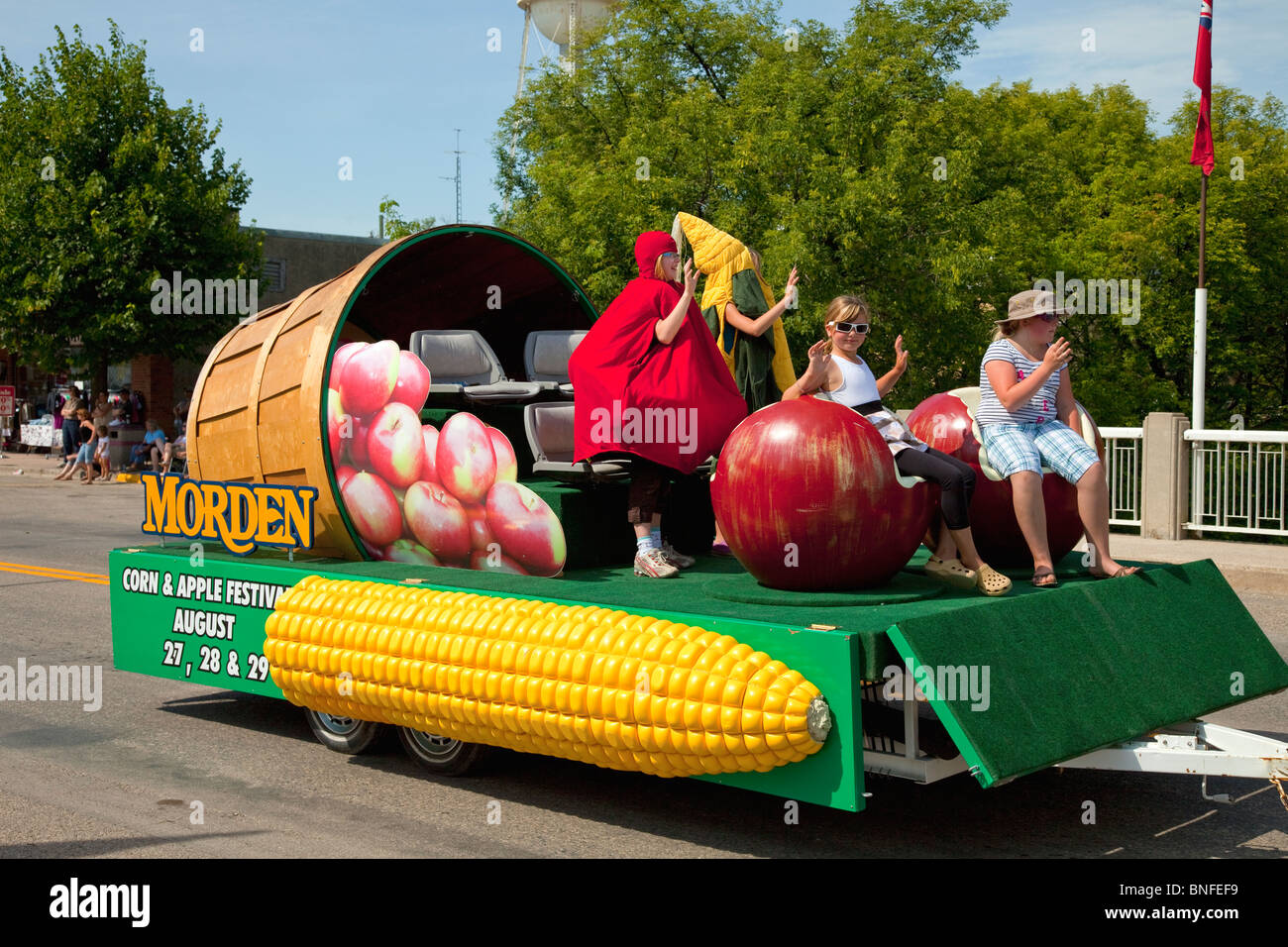 The Morden Corn and Apple Festival parade float in the Carmen, Manitoba